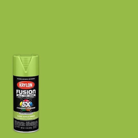 Short Cuts Krylon Fusion All-In-One Gloss Jungle Green Paint+Primer Spray Paint 12 oz K02712007